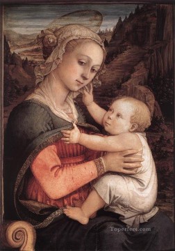 Fra Filippo Lippi Painting - Madonna And Child 1460 Renaissance Filippo Lippi